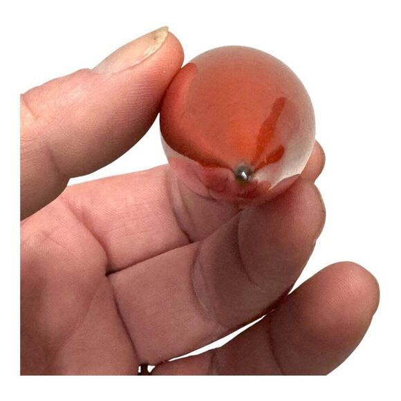 Vintage Mercury Glass Teardrop Ornament Czech Republic Red Christmas 5" Large - Picture 4 of 7